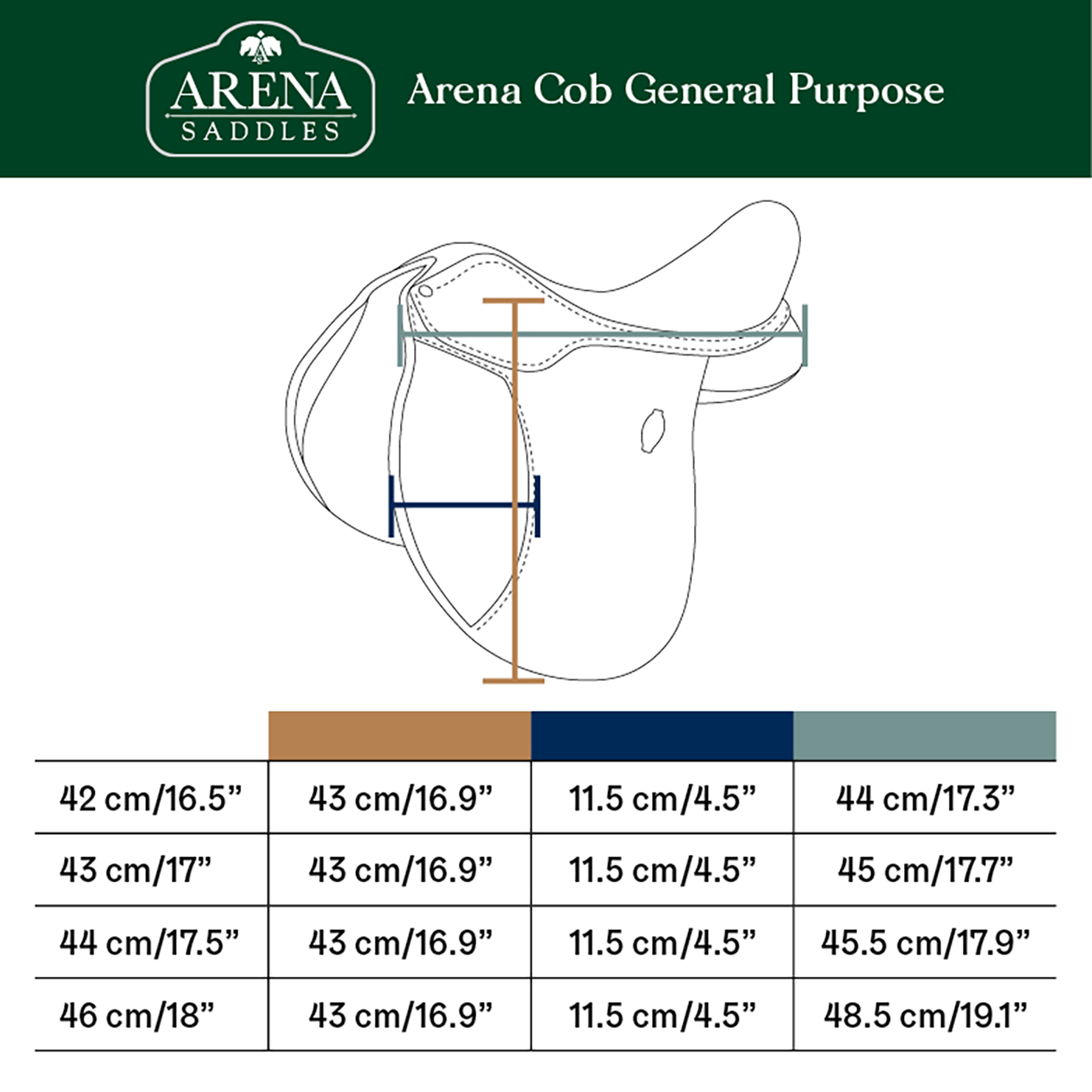 Arena Cob General Purpose saddle